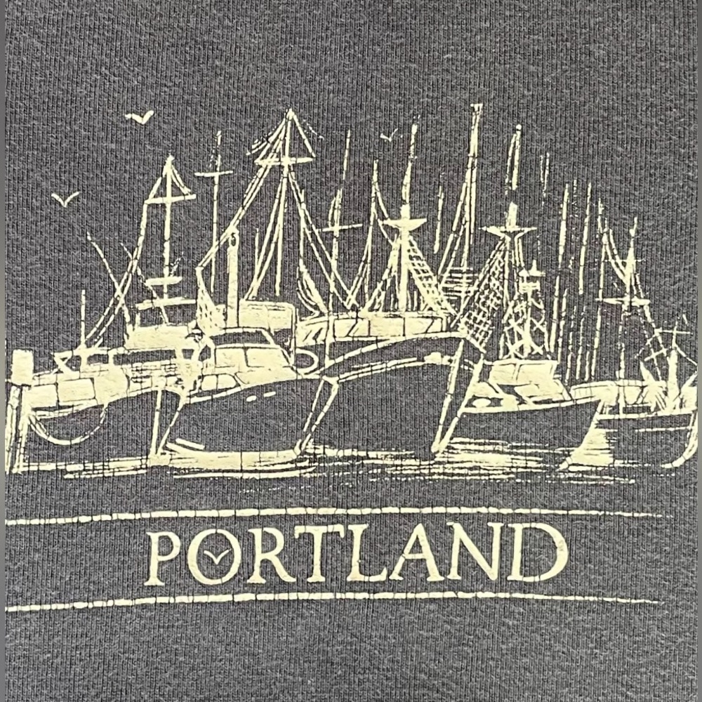 💖 5 for $25 💖 Brandy Melville Blue Gray Graphic Cotton Top– One Size (Fits XS/S) - Picture 4 of 7